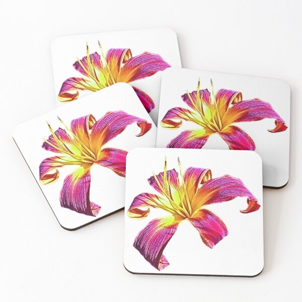 Item preview, Cartoonified Pink and Yellow Daylily designed and sold by Amberjays.