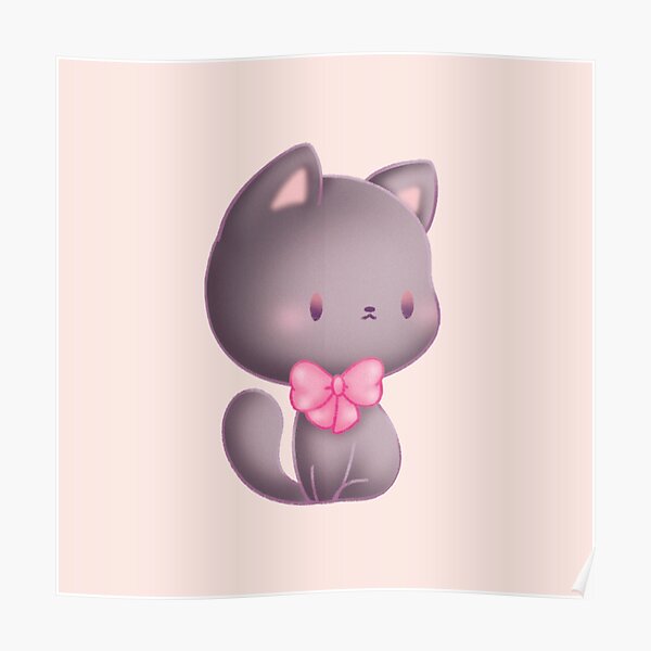 Posters Sur Le Theme Chibi Cat Redbubble