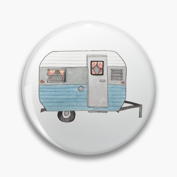 Item preview, Vintage Camper Drawing Design Blue designed and sold by eringeeart.
