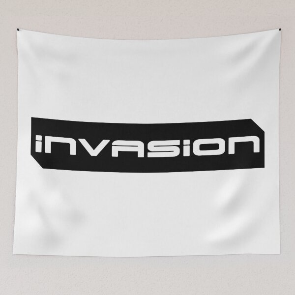 Item preview, Invasion simple cyberpunk urban slang letters white designed and sold by Swiiing.