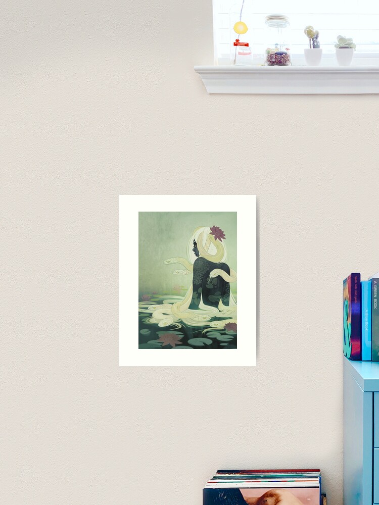 Thumbnail 2 of 3, Art Print, Water Lily designed and sold by PencilCat.