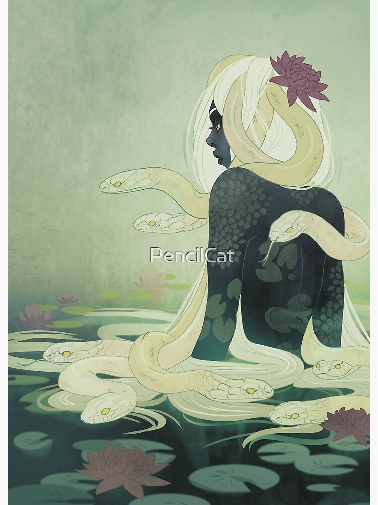 Thumbnail 3 of 3, Art Print, Water Lily designed and sold by PencilCat.