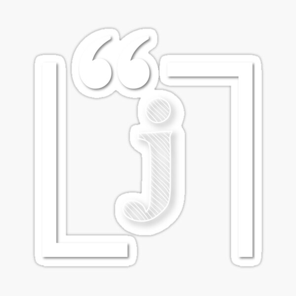 Item preview, Letter J: Monogram Initial letter j designed and sold by EightBats.