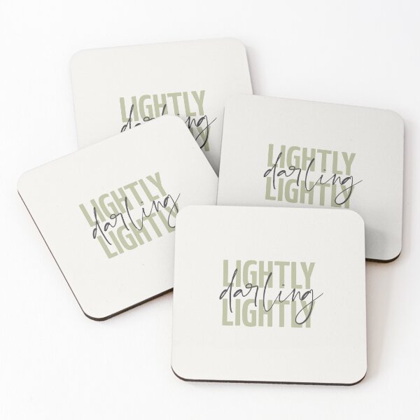 Item preview, LIGHTLY, DARLING, LIGHTLY. Green. designed and sold by PAPER MOON art & design.