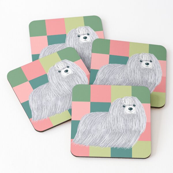 Item preview, Cute lapdog in colorful squares designed and sold by Capictures.
