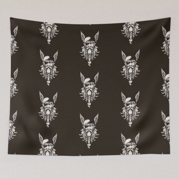 Item preview, Bearded Viking Design of a Warrior with two wings and a Helmet designed and sold by NajoFashions.