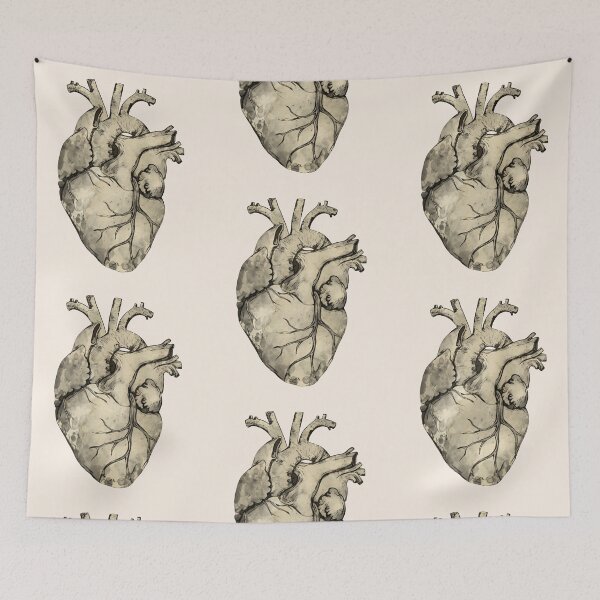 Item preview, Vintage style, Watercolor, human heart, anatomy art designed and sold by Collagedream.