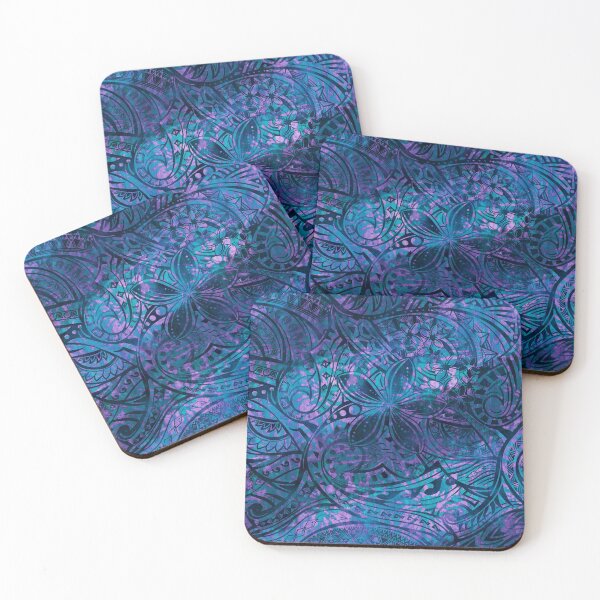Item preview, Blue Hawaiian Wild Tribal Tie Dye Print designed and sold by sunnthreads.