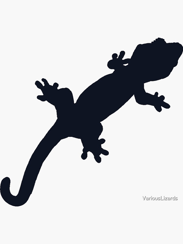"Crested Gecko Silhouette" Sticker for Sale by VariousLizards | Redbubble