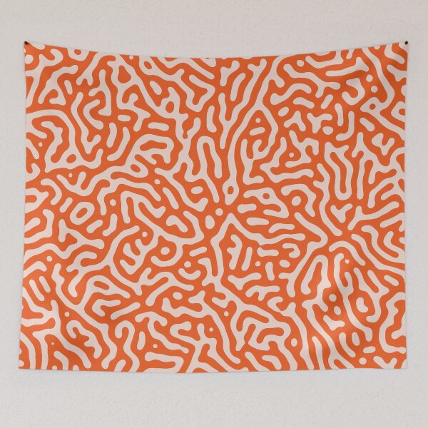 Item preview,  Squiggle Lines Orange and Cream Pattern designed and sold by patternsoup.