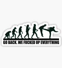 Funny Human Evolution Sticker