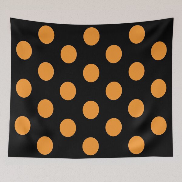 Item preview, Large ORANGE and BLACK POLKA DOTS designed and sold by RachelMacht.