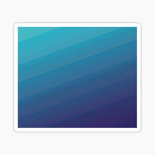 Retro gradient blue, deep ocean Sticker