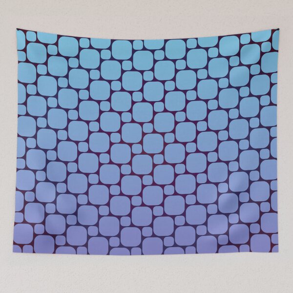 Item preview, Blue Rounded Squares Pattern - 012 designed and sold by vortexatelier.