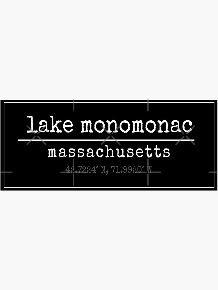 "Lake Monomonac large black" Sticker for Sale by TheEricaFactor Redbubble