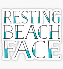 Resting Beach Face Sticker