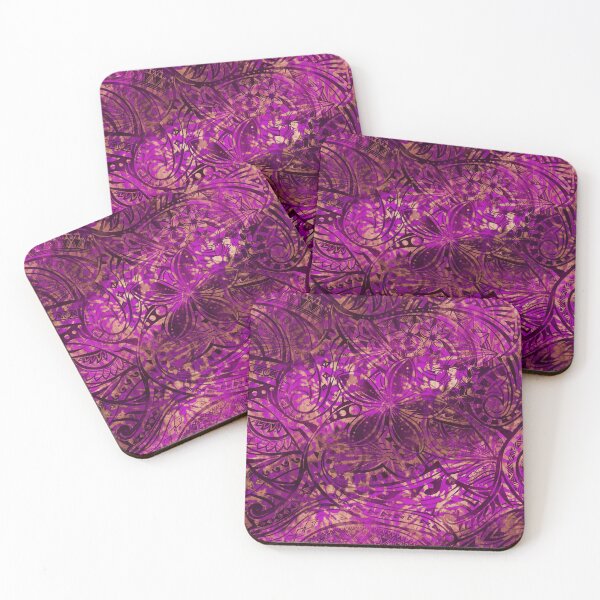 Item preview, Hawaiian Wild Red Lava Flow Tribal Designer Print designed and sold by sunnthreads.