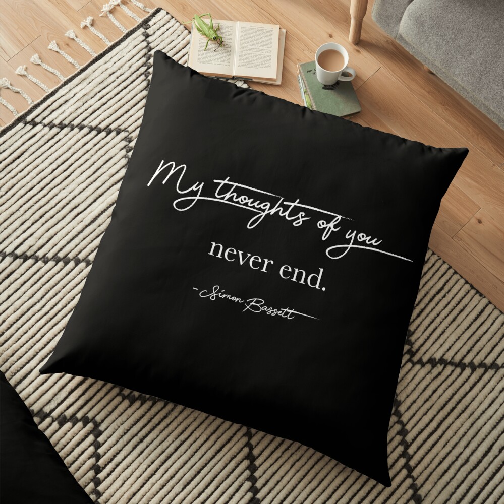Simon Bassett Quote Floor Pillow
