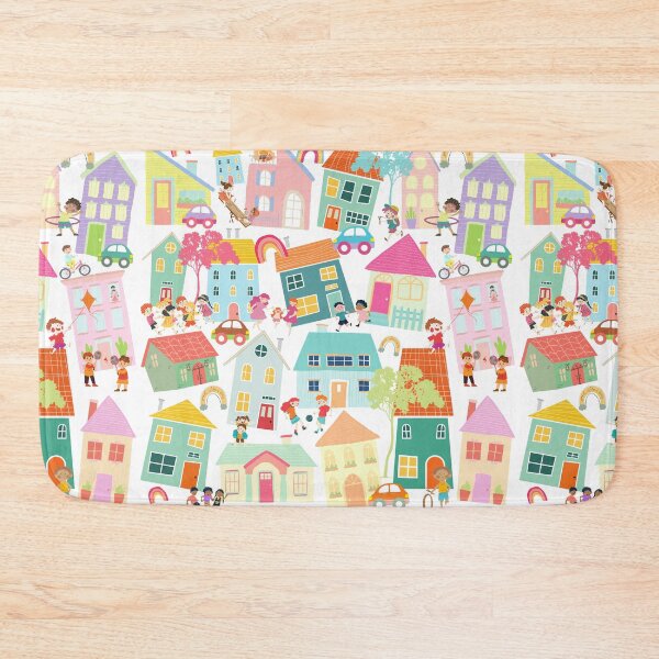 Item preview, Neighborhood Houses and Children designed and sold by Art by Marilynn Methven.