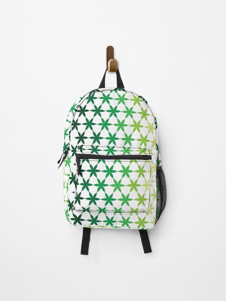 Thumbnail 1 of 3, Backpack, Green Flower Pattern designed and sold by CM-PD.