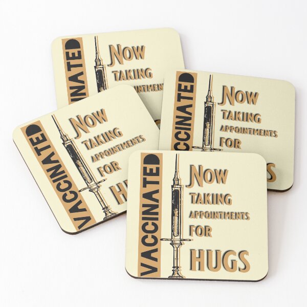 Item preview, Vaccinated: now taking appointments for hugs designed and sold by sandpiperstudio.