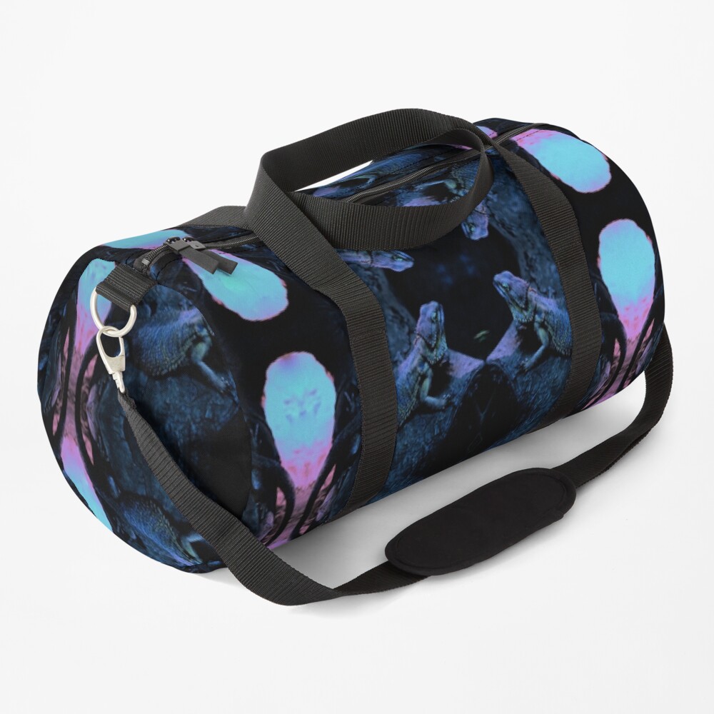 Psychedelic Bearded Dragon Pattern Duffle Bag