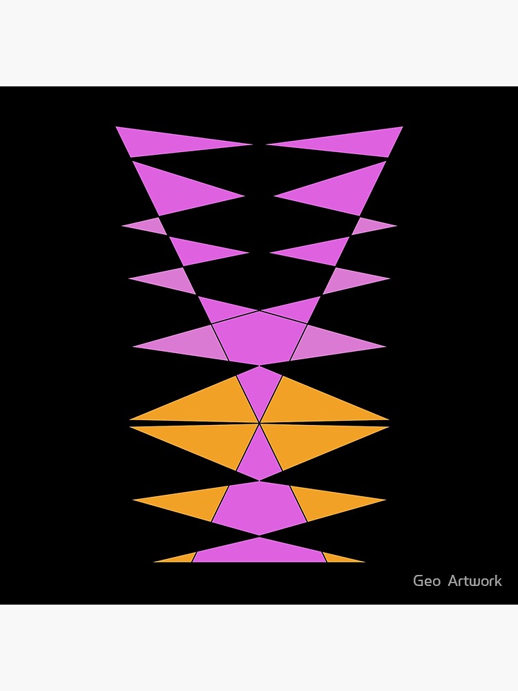 Thumbnail 4 of 4, Pillow, Purple Orange Easy Geometric Designs Repeating Geometric Pattern designed and sold by BDMcT.