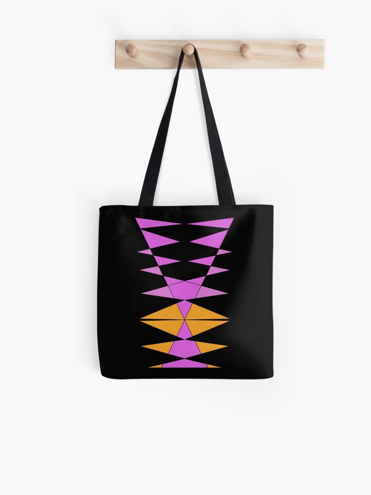 Thumbnail 1 of 2, Tote Bag, Purple Orange Easy Geometric Designs Repeating Geometric Pattern designed and sold by BDMcT.