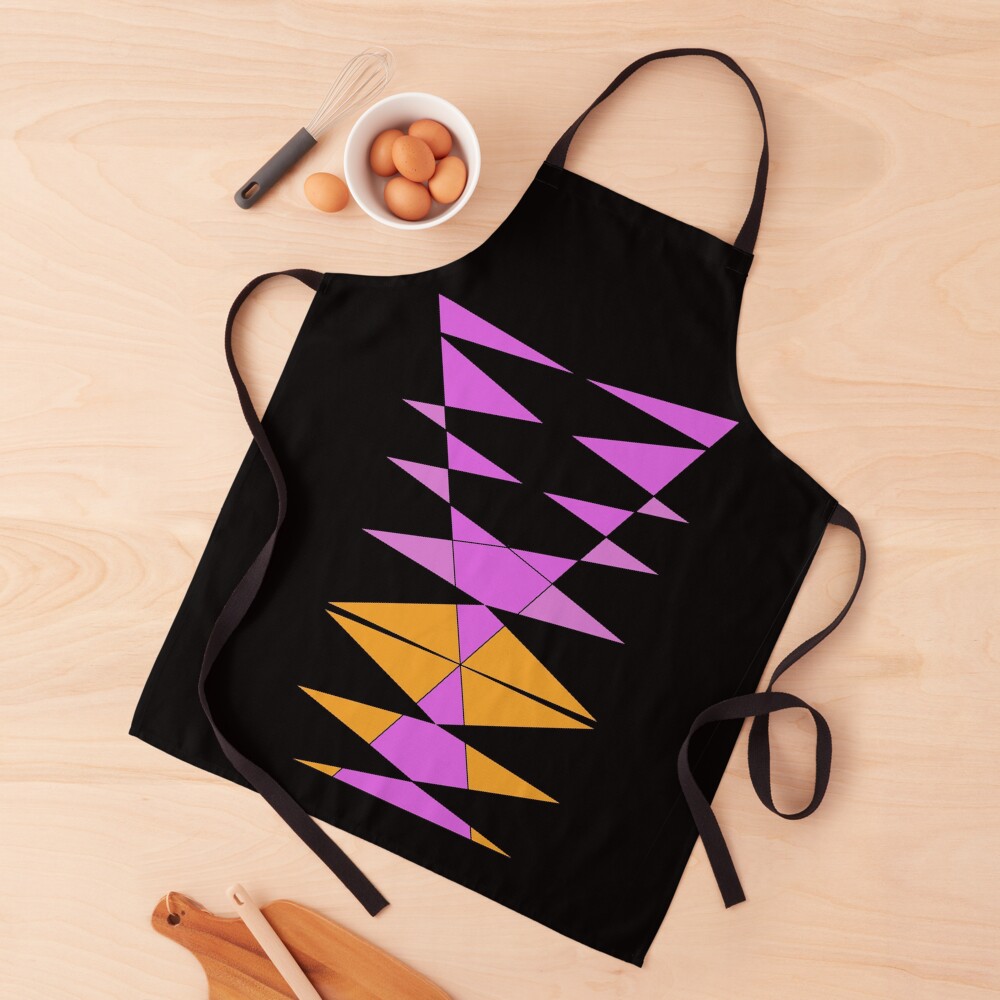 Purple Orange Easy Geometric Designs Repeating Geometric Pattern Apron