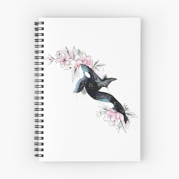 Item preview, Killer Whale With Flowers | Orca Whale With Floral designed and sold by EPOOCH.
