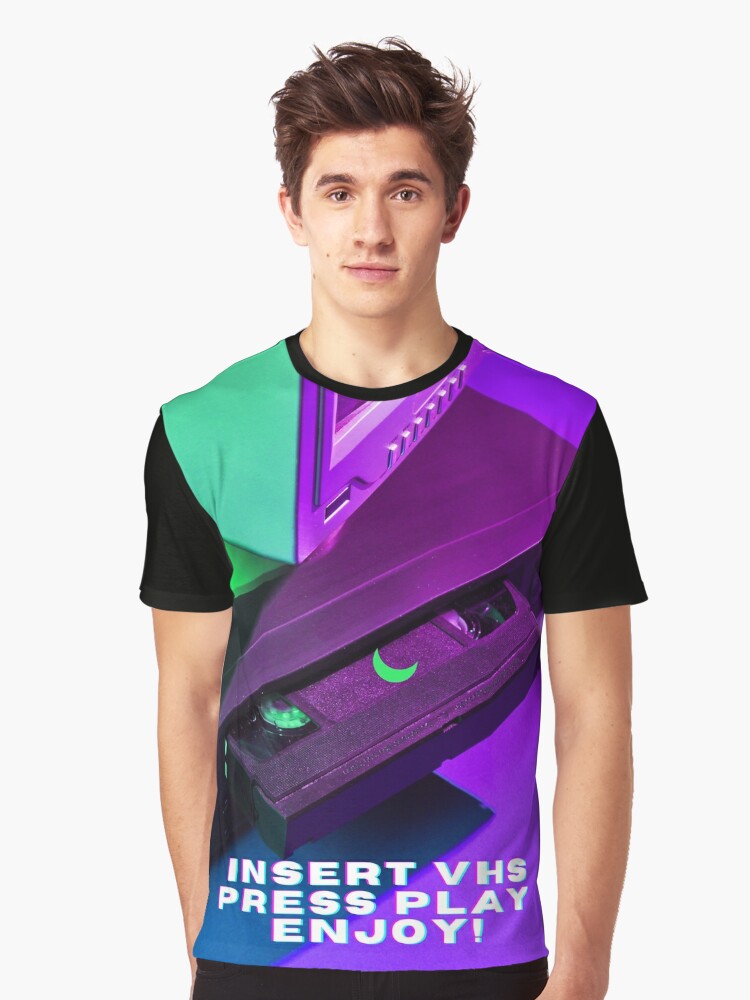 Press Play VHS  Graphic T-Shirt for Sale by NostalgicMoon