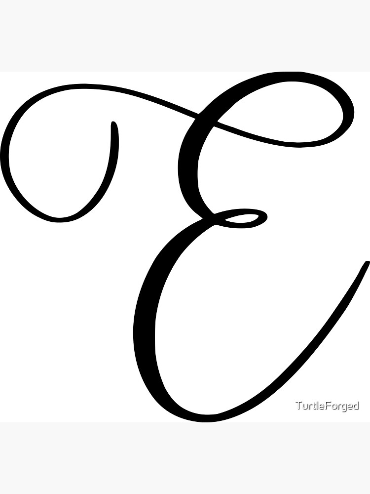 Calligraphie Lettre E Initiale | Magnet