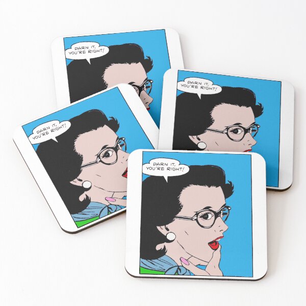 Item preview, Comic Girl's Quote - Darn It, You're right! designed and sold by brushandframes.