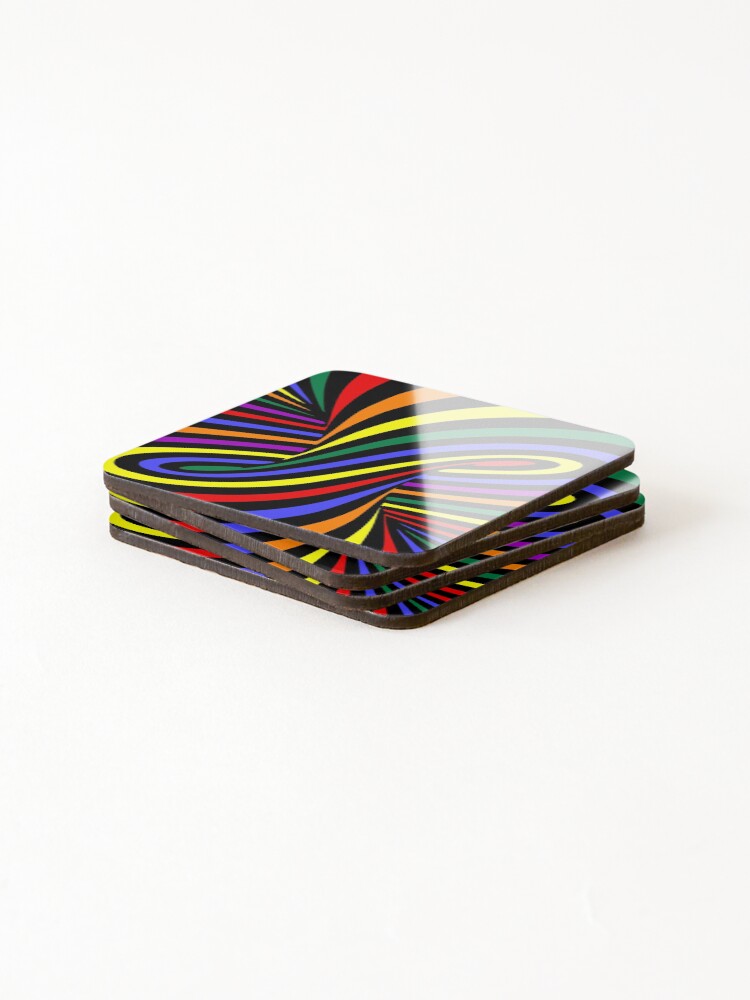 Thumbnail 4 of 5, Coasters (Set of 4), Rainbow Array 48 designed and sold by rainbowarray.