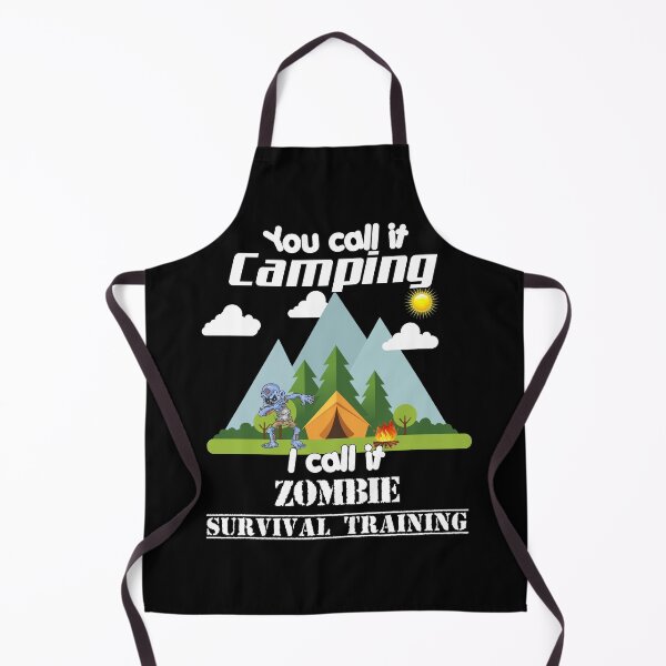 Item preview, They call it camping, I call it zombie survival training fun tent zombie forest designed and sold by Dirk4171.