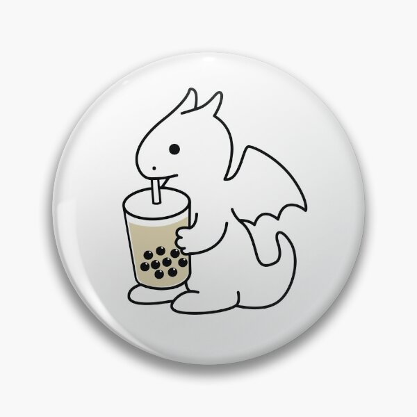 Item preview, Cute Dragon Drinking Boba Bubble Milk Tea designed and sold by bobalogy.