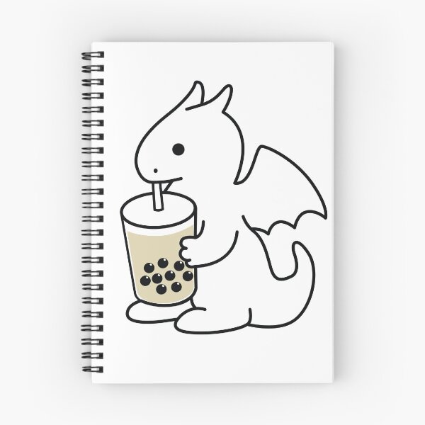 Item preview, Cute Dragon Drinking Boba Bubble Milk Tea designed and sold by bobalogy.