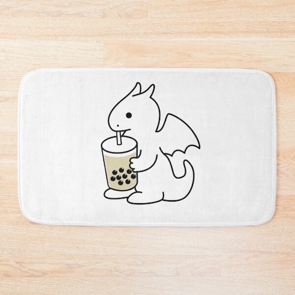 Item preview, Cute Dragon Drinking Boba Bubble Milk Tea designed and sold by bobalogy.