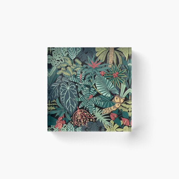 Vista previa del artículo con la obra «Patrón de hojas de selva / Selva tropical», diseñado y vendido por freyasprints.