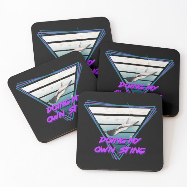 Item preview, Doing My Own Sting | Stingray Puns | Ocean Surf | Retro Sunset Synthwave | Retrowave Aesthetic designed and sold by theBlueKazoo.