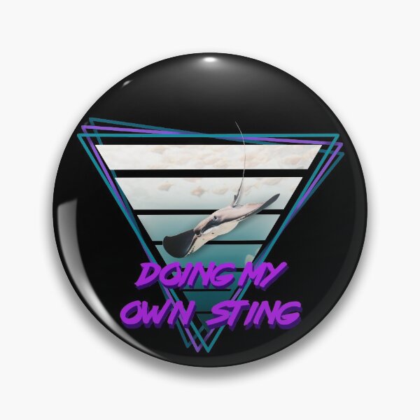 Item preview, Doing My Own Sting | Stingray Puns | Ocean Surf | Retro Sunset Synthwave | Retrowave Aesthetic designed and sold by theBlueKazoo.