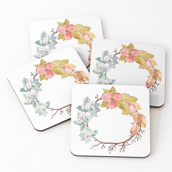 Item preview, Four seasons in the orchard. Apple tree wreath designed and sold by SpottedPilot.