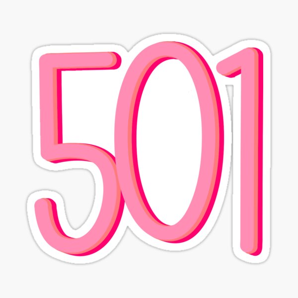 "501 Little Rock AR area code" Sticker for Sale by emfseal Redbubble