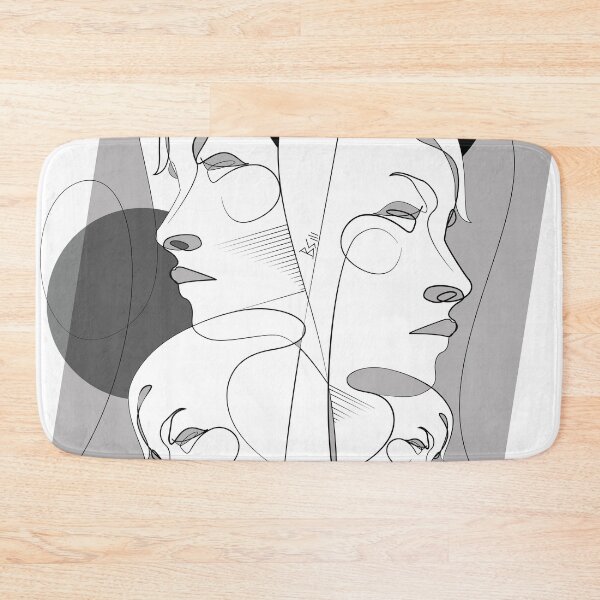 Item preview, geometric line abstract faces designed and sold by Digipaintings.