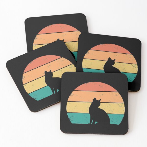 Item preview, Vintage Sunset Retro Cat Silhouette designed and sold by RedQuality.
