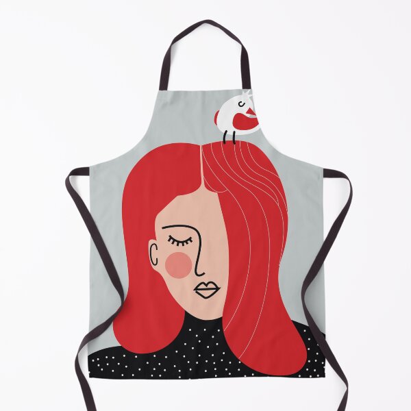 Item preview, The red head and her bird designed and sold by Digipaintings.