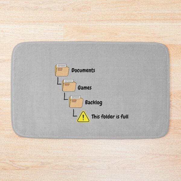 Item preview, Gamers Backlog Folder Full meme designed and sold by RareLoot19.
