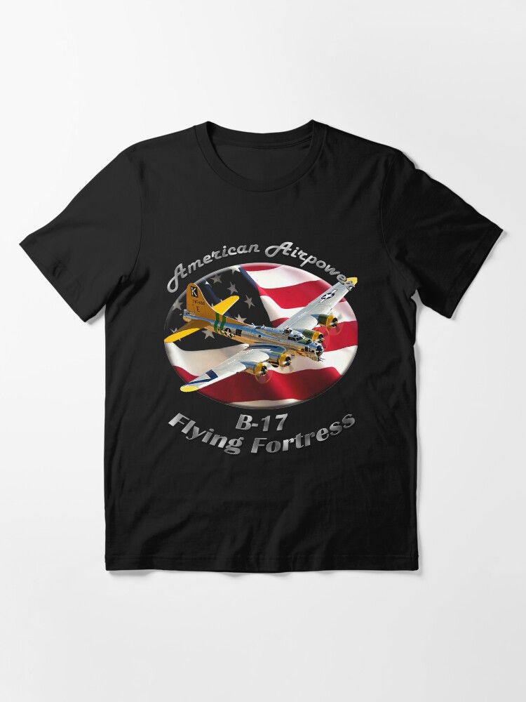 Alternate view of B-17 Flying Fortress American Airpower Essential T-Shirt