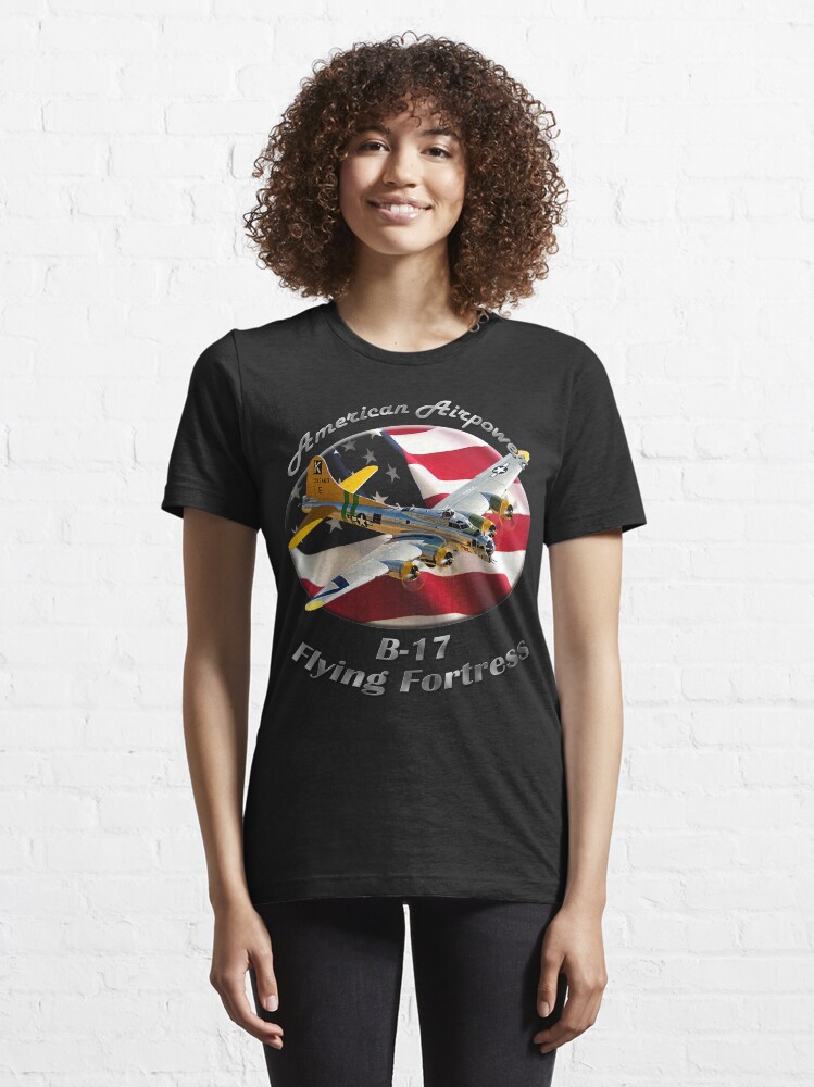 Alternate view of B-17 Flying Fortress American Airpower Essential T-Shirt