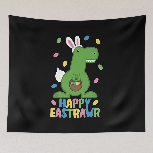 Item preview, Happy Eastrawr Dinosaur Easter Pun designed and sold by Funful.